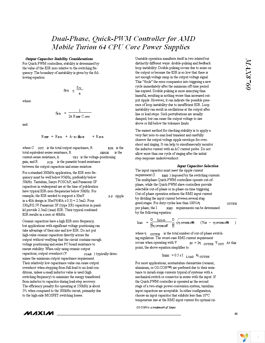 MAX8760ETL+T Page 33