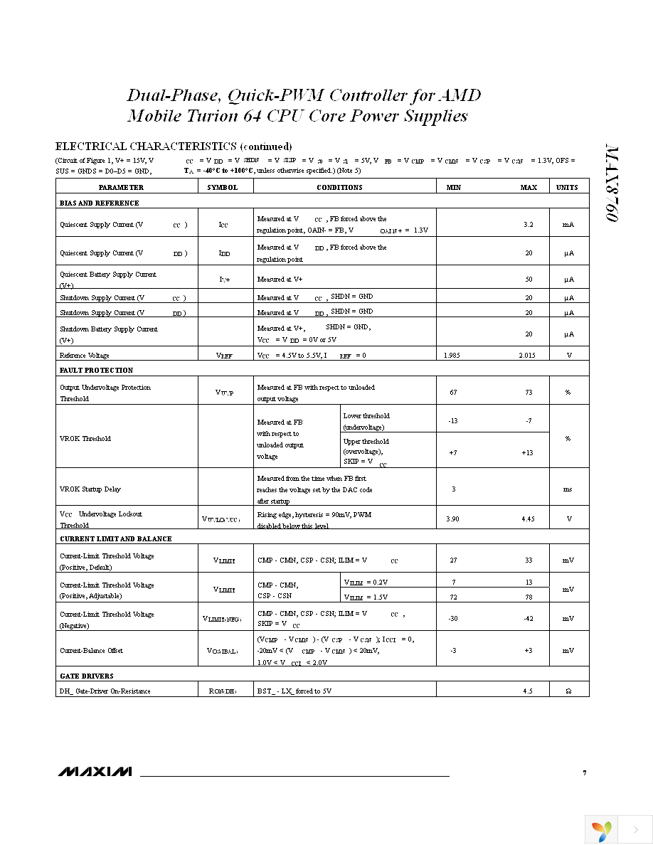 MAX8760ETL+T Page 7