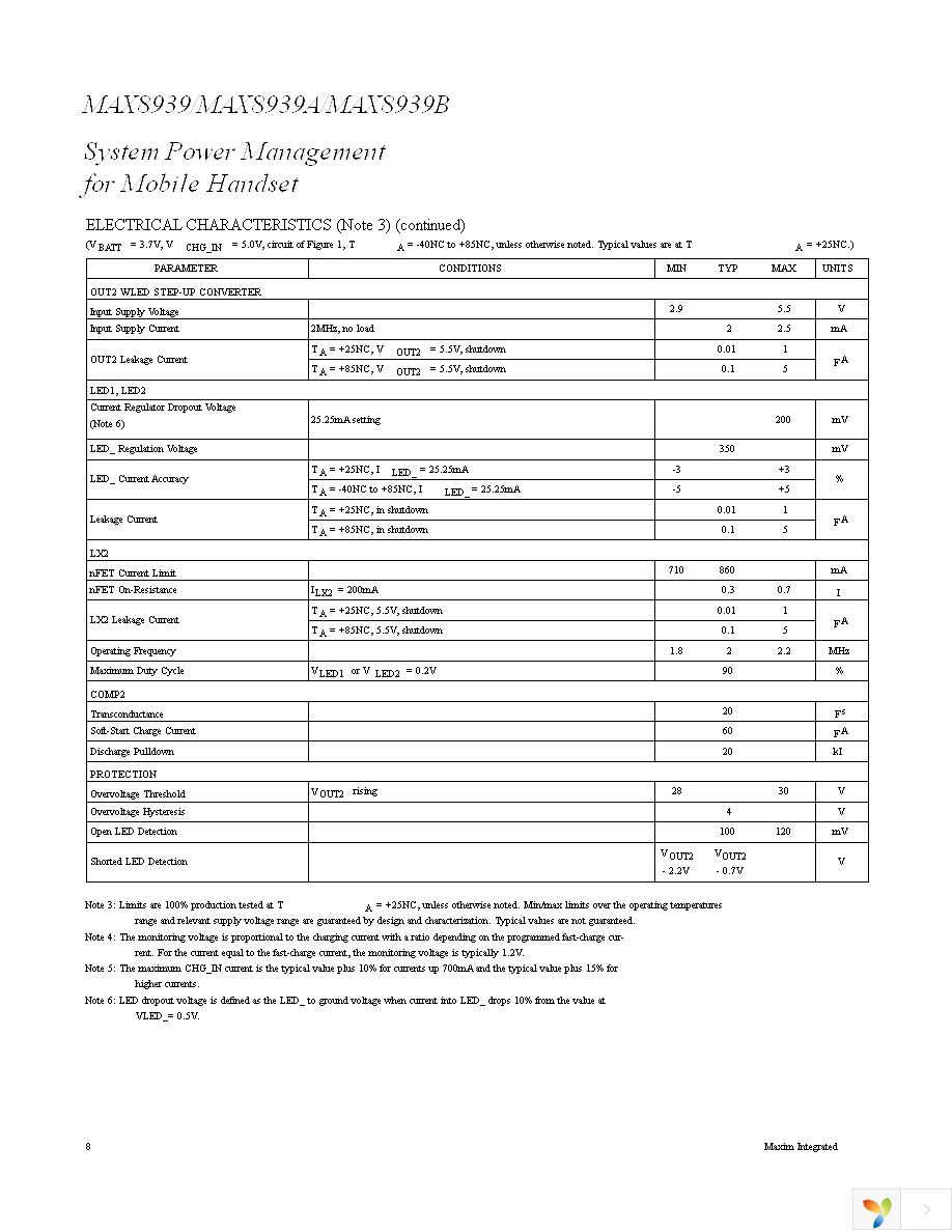 MAX8939EWV+T Page 8