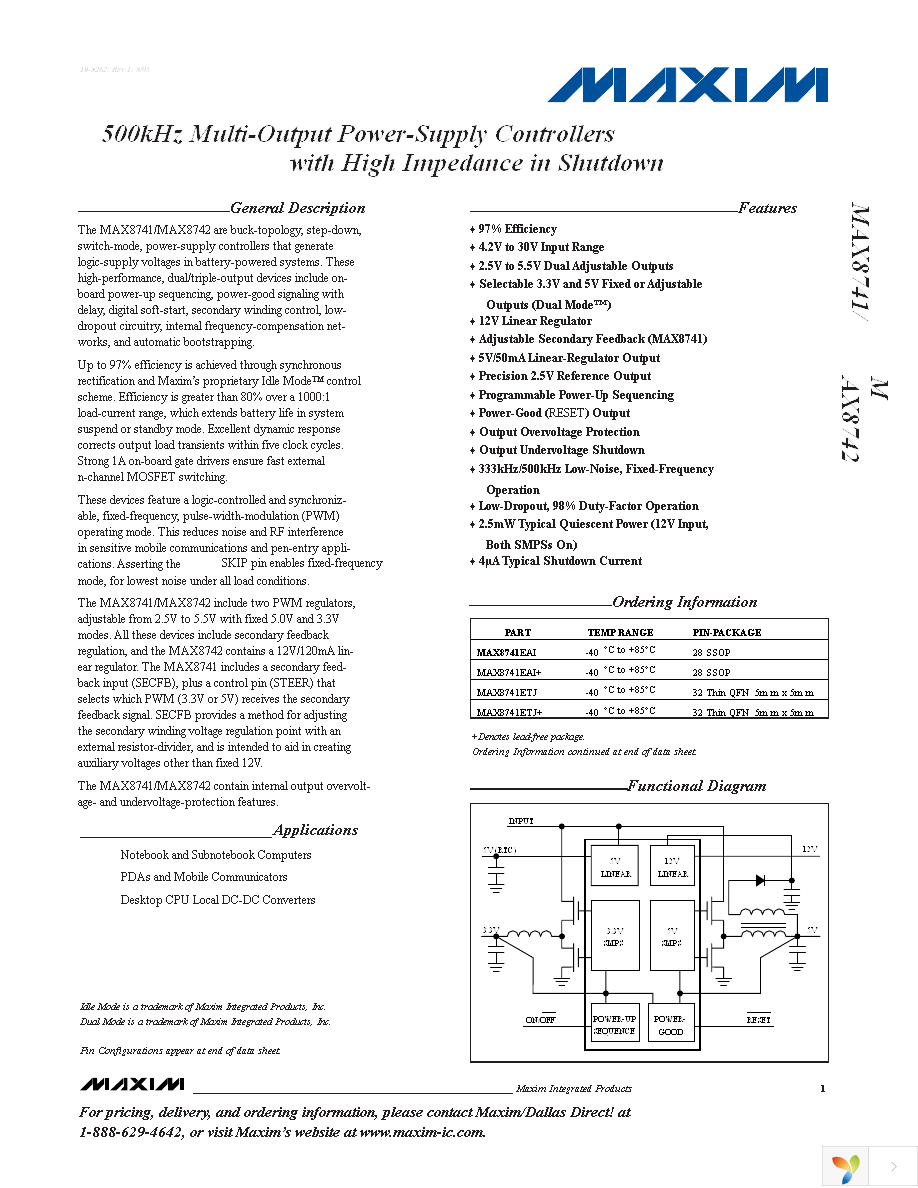 MAX8741EAI+T Page 1