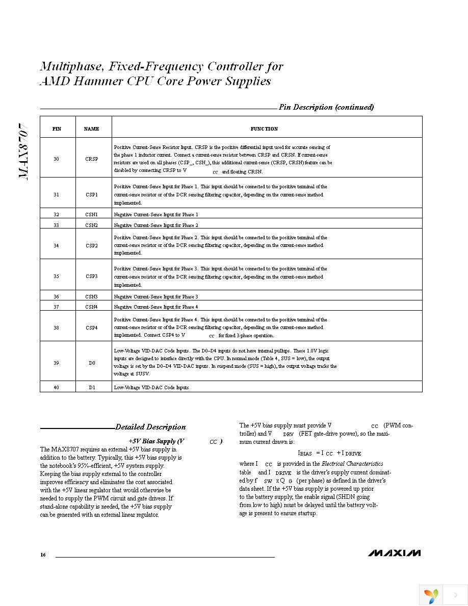 MAX8707ETL+ Page 16