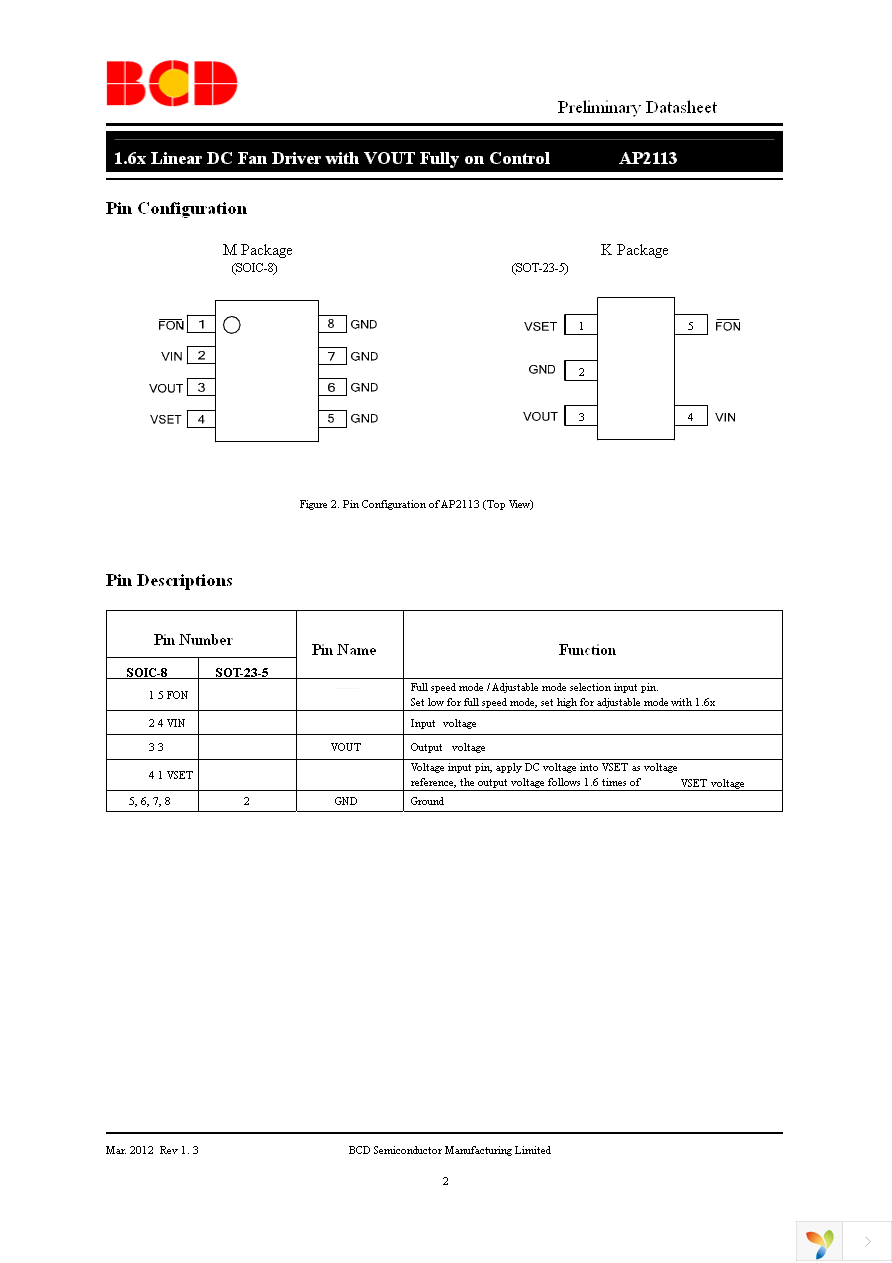 AP2113MTR-G1 Page 2