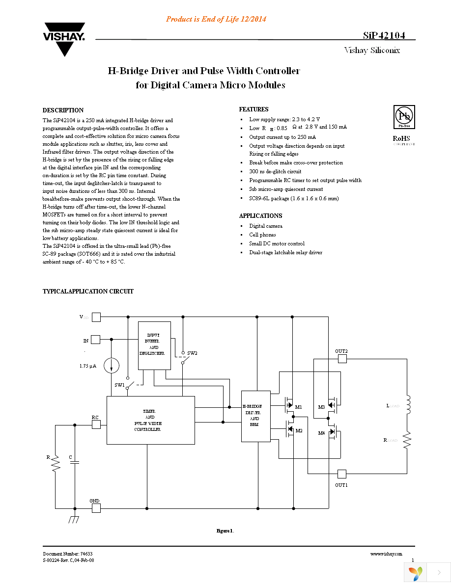 SIP42104DX-T1-E3 Page 1