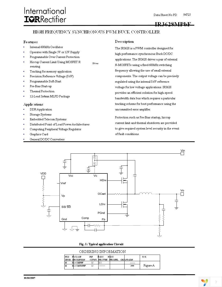 IR3628MTRPBF Page 1