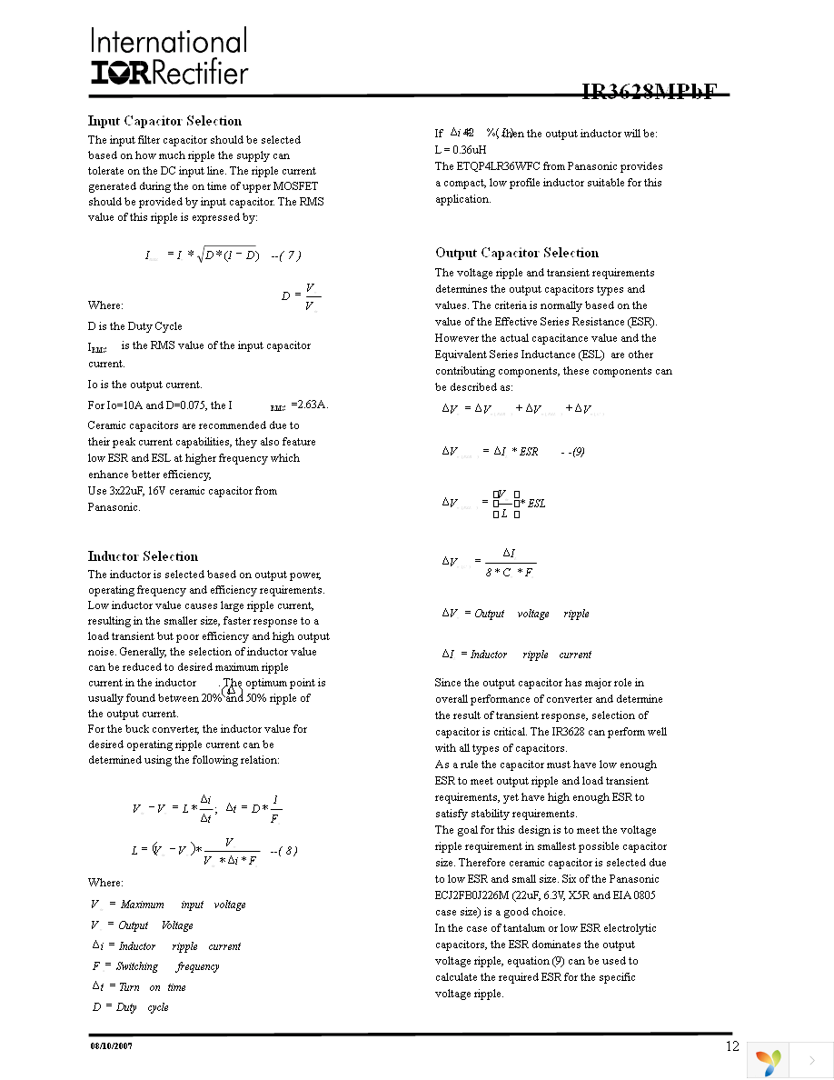 IR3628MTRPBF Page 12