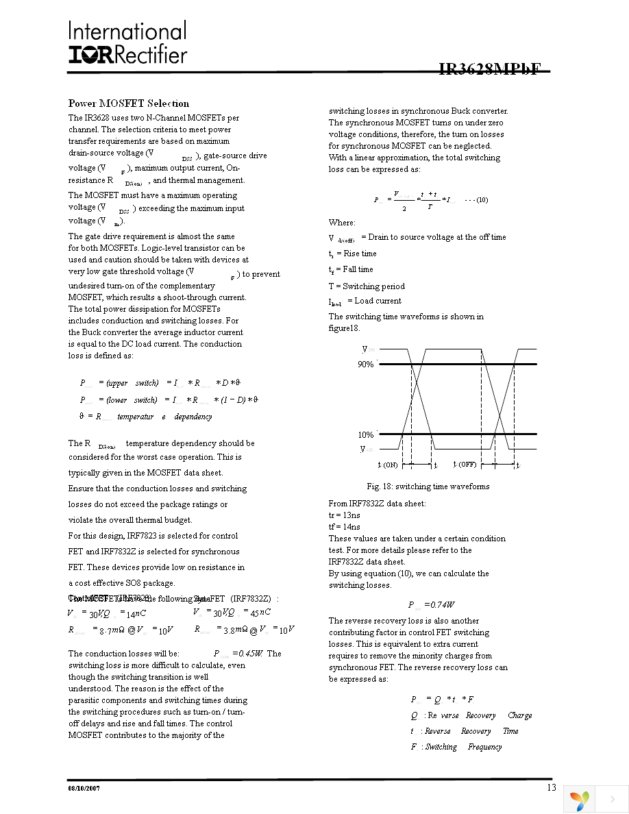 IR3628MTRPBF Page 13