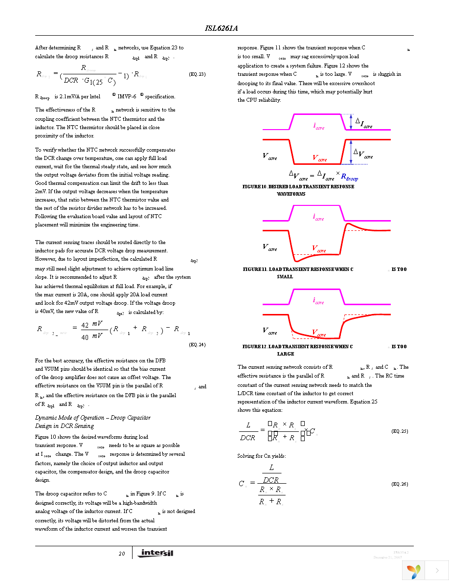 ISL6261ACRZ-T Page 20