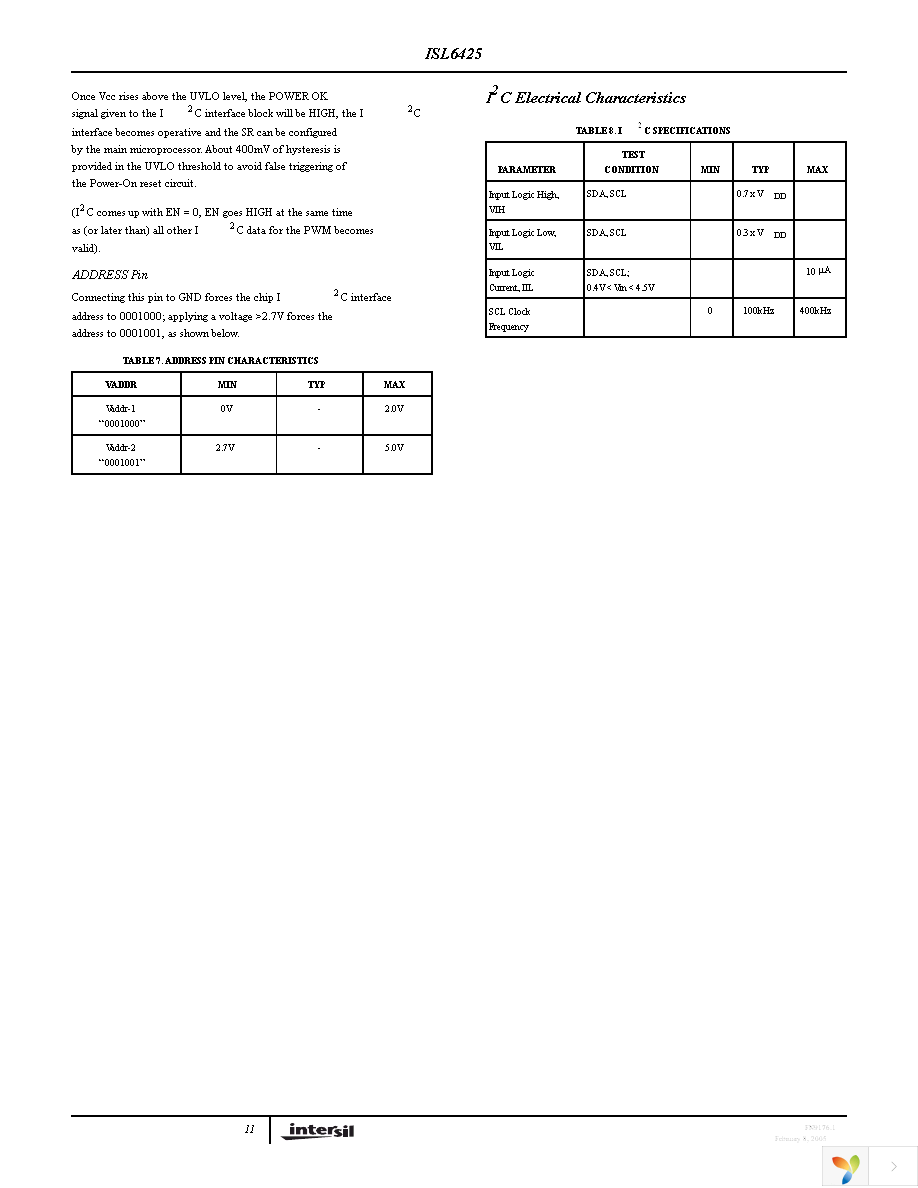 ISL6425ERZ-T Page 11