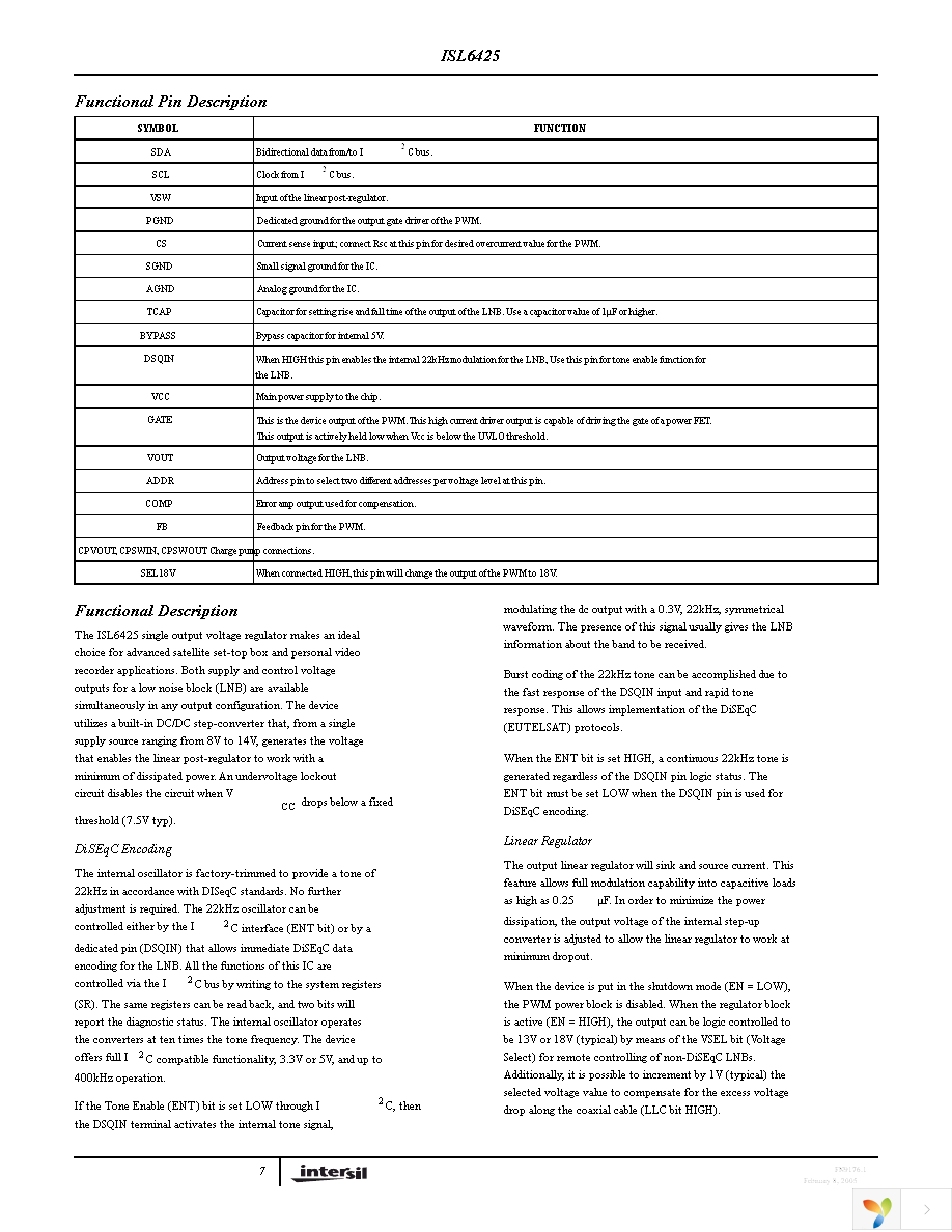 ISL6425ERZ-T Page 7