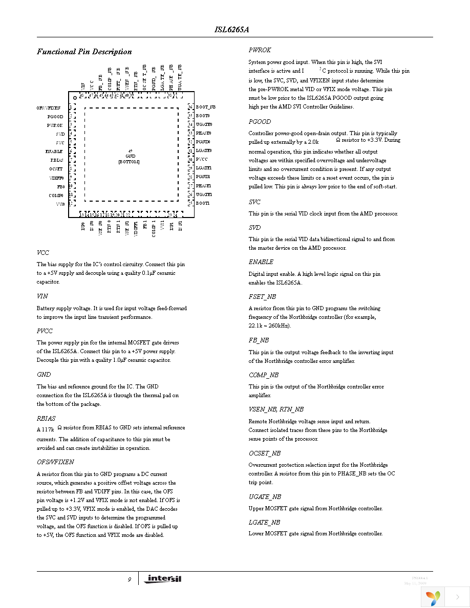 ISL6265AHRTZ Page 9