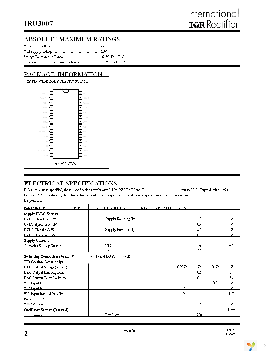 IRU3007CW Page 2