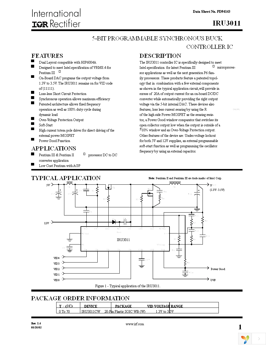 IRU3011CW Page 1