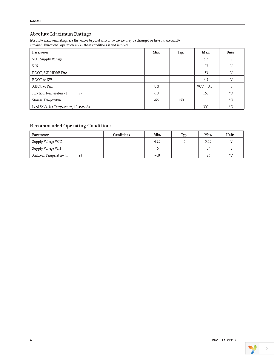 FAN5250QSCX Page 4