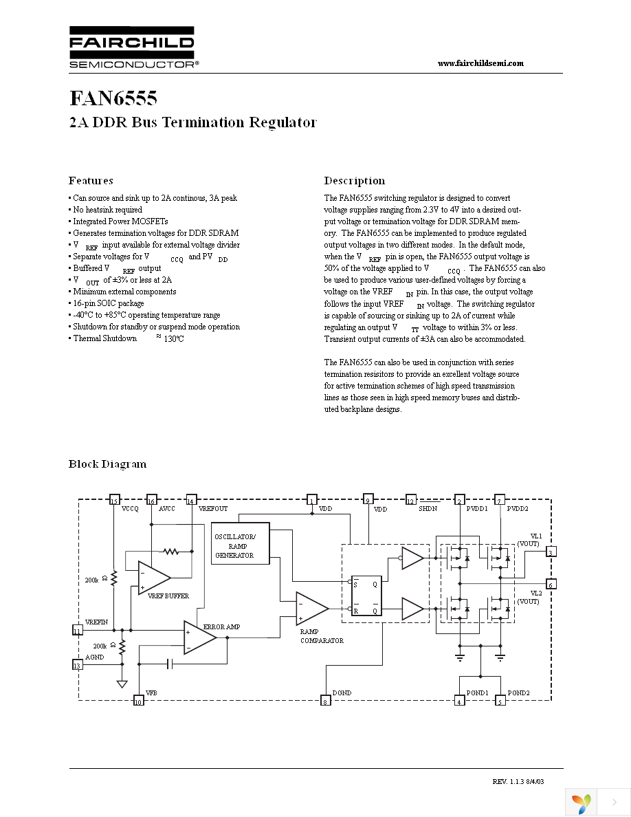 FAN6555MX Page 1