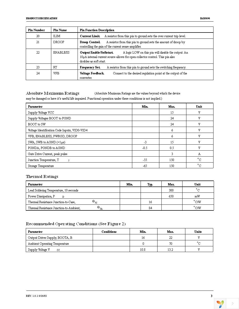 FAN5090MTC Page 3