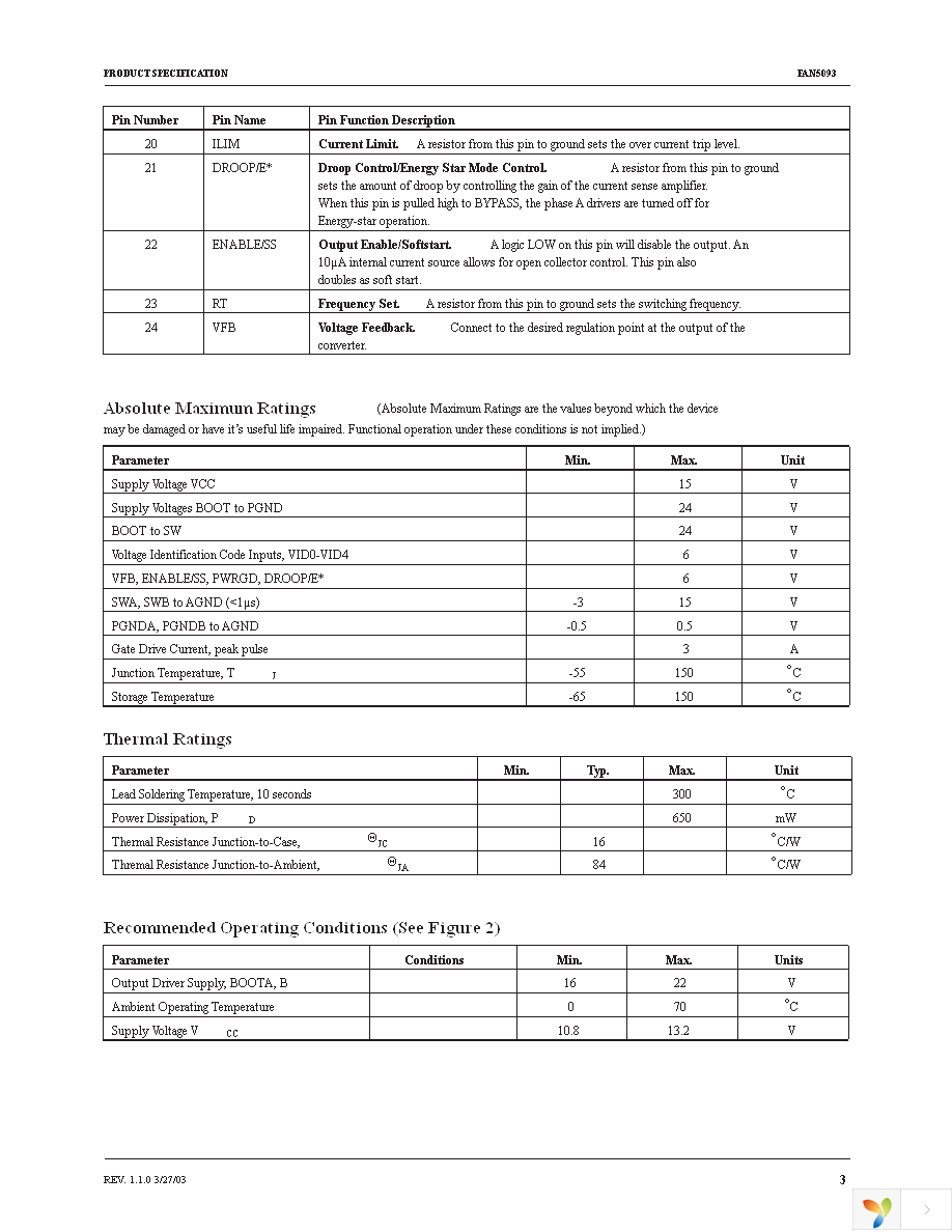 FAN5093MTC Page 3