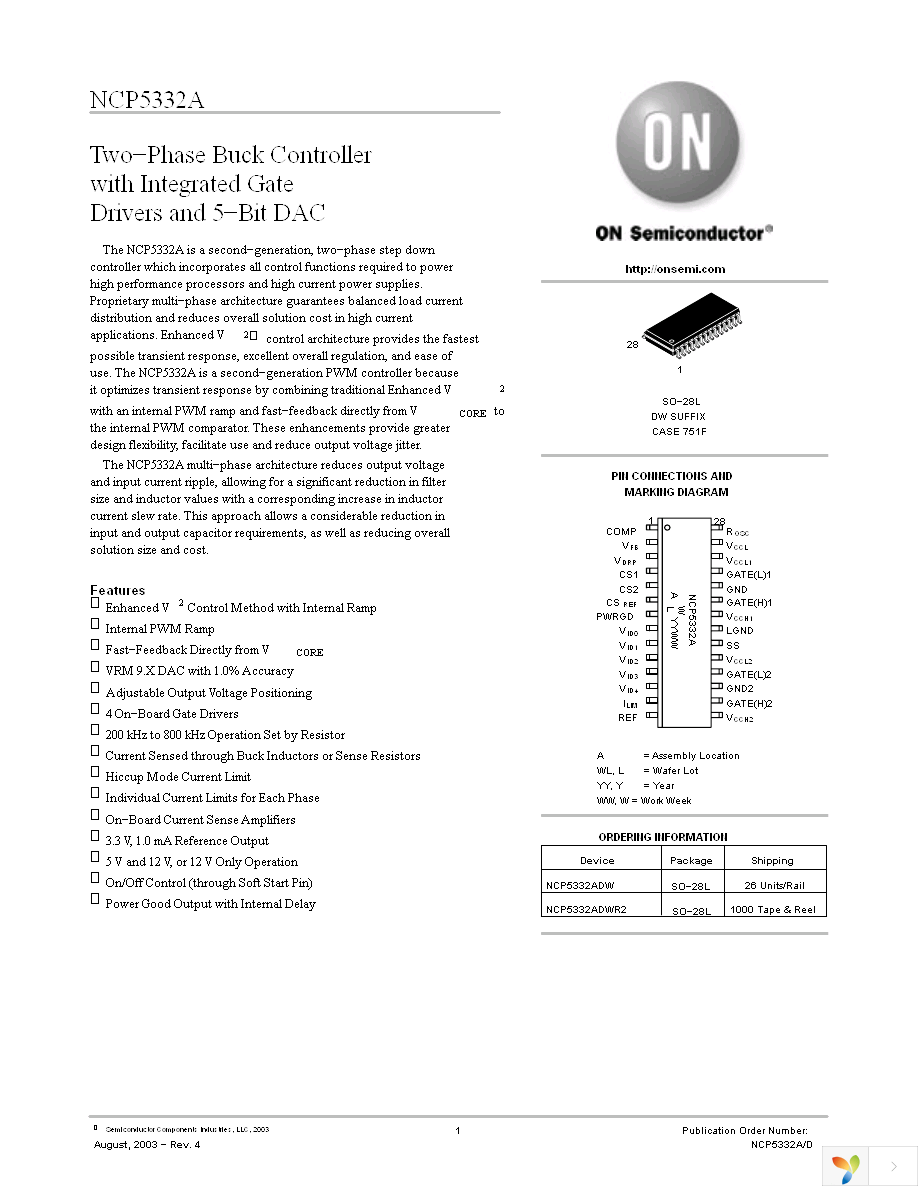 NCP5332ADWR2 Page 1