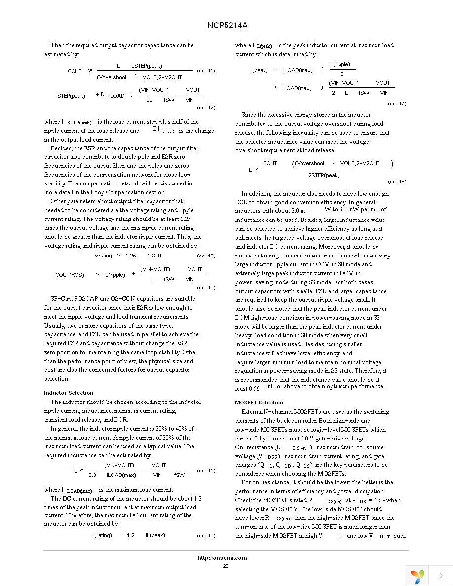 NCP5214AMNR2G Page 20