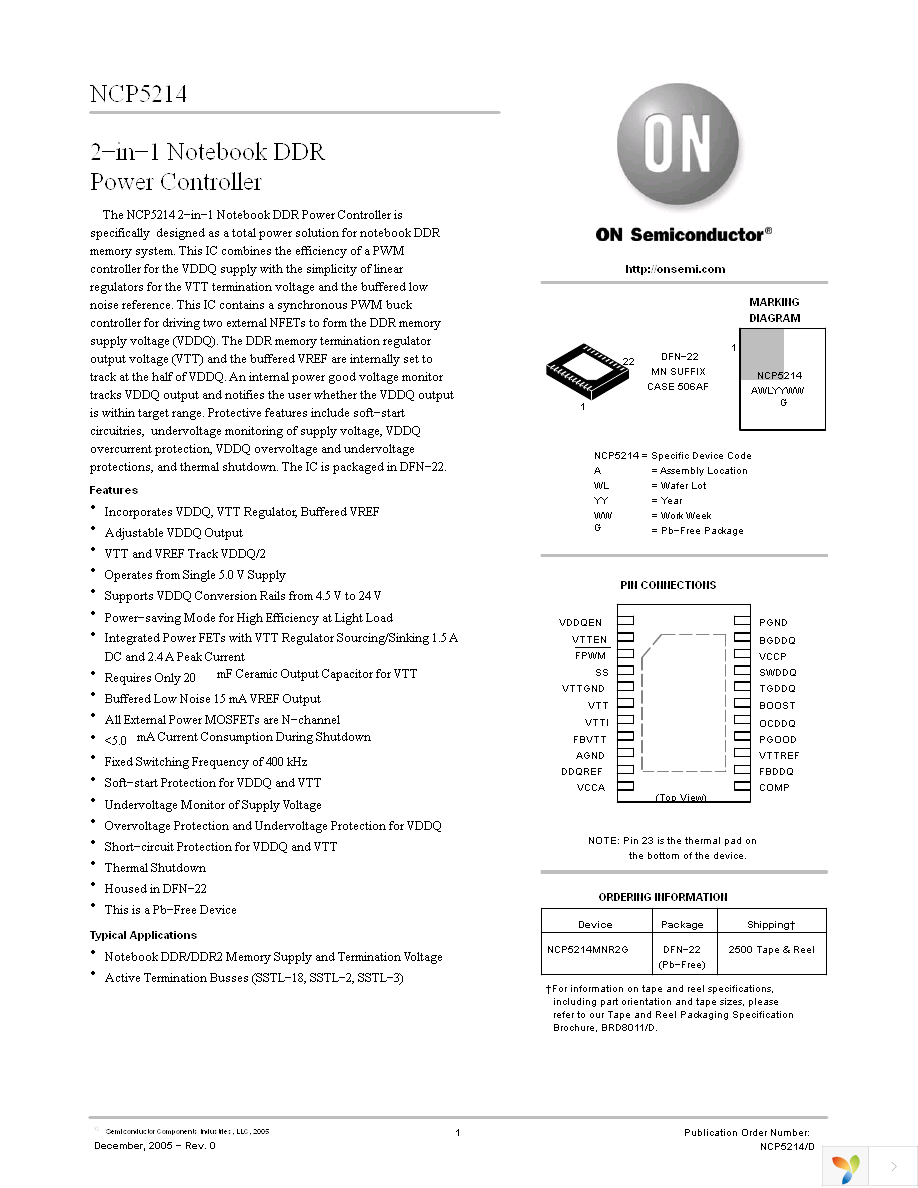 NCP5214MNR2 Page 1