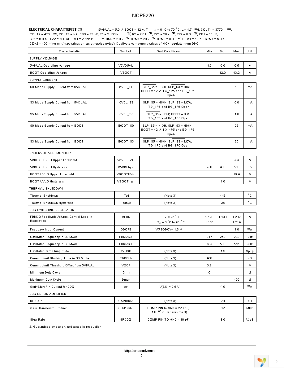 NCP5220MNR2 Page 5