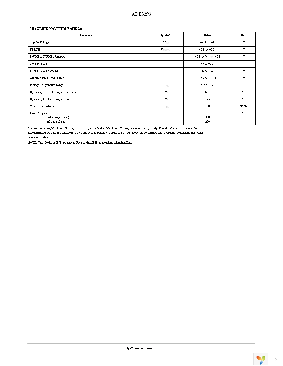 ADP3293JCPZ-RL Page 4