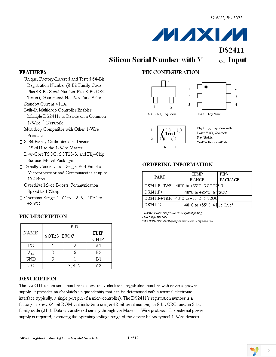 DS2411R+T&R Page 1