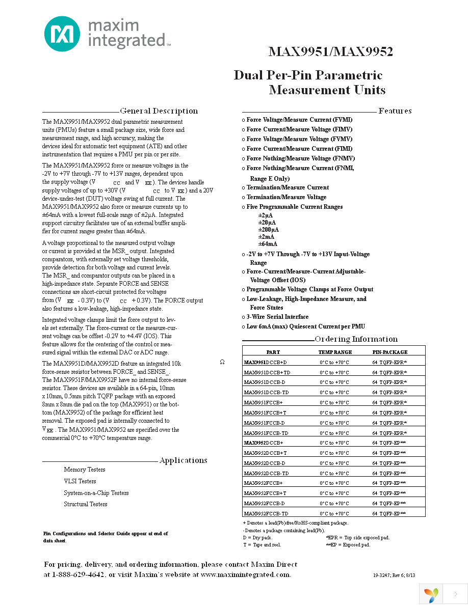 MAX9951DCCB+D Page 1