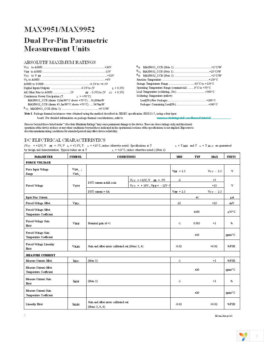 MAX9951DCCB+D Page 2