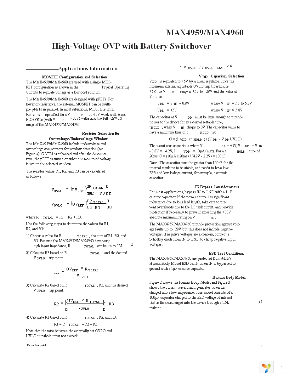 MAX4959ELB+T Page 9