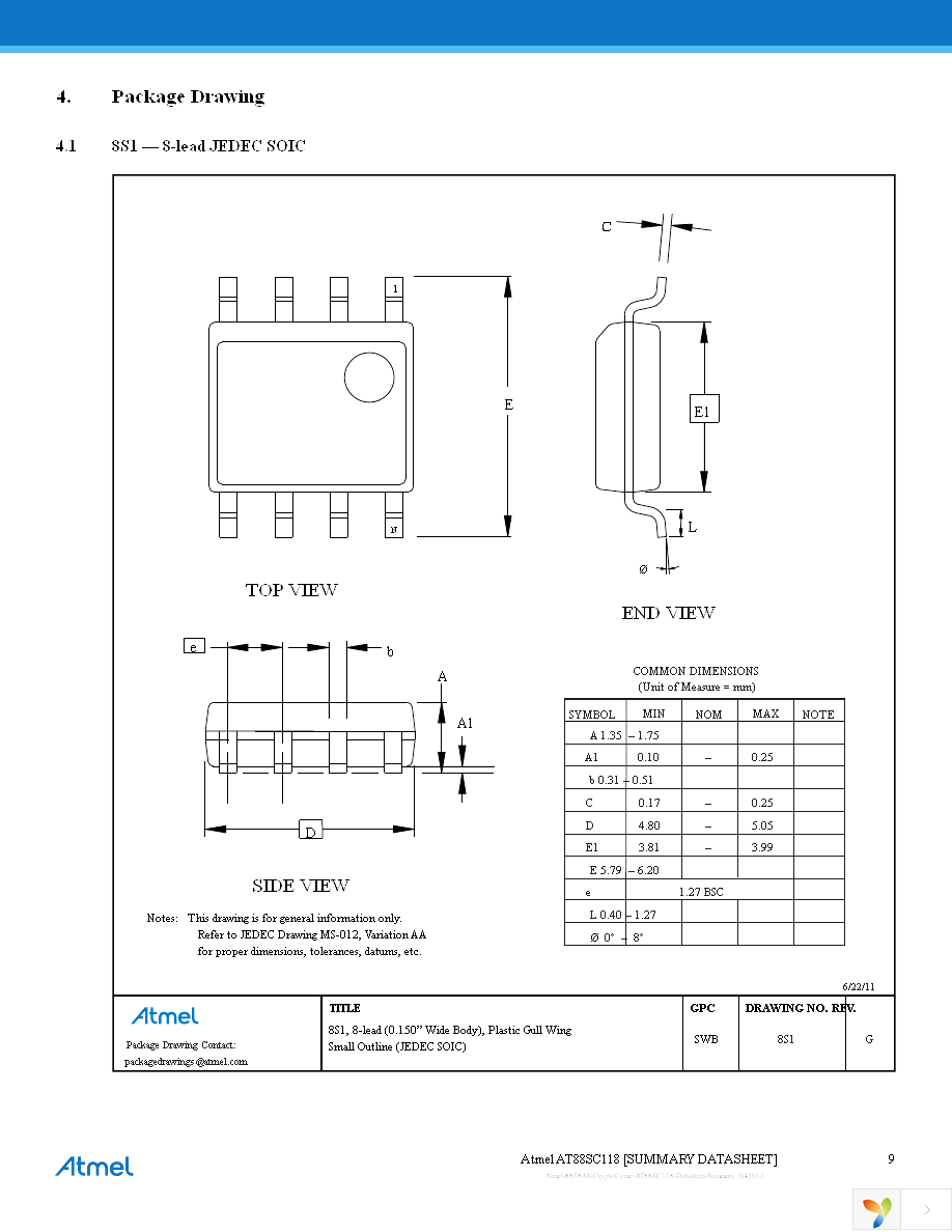 AT88SC118-SH-CM-T Page 9