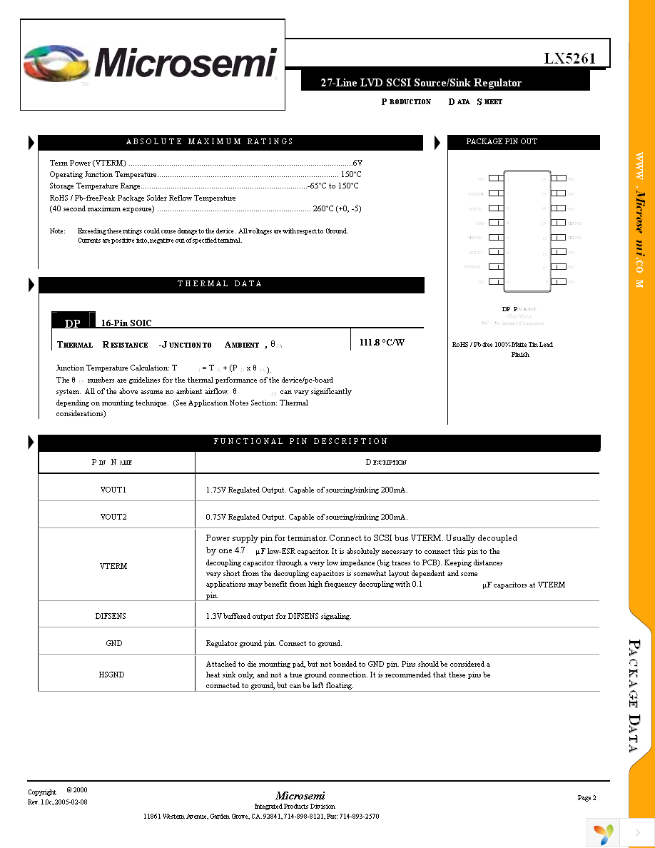 LX5261CDP Page 2