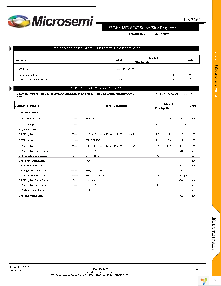 LX5261CDP Page 3