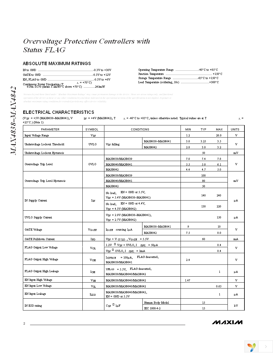 MAX4841EXT+T Page 2