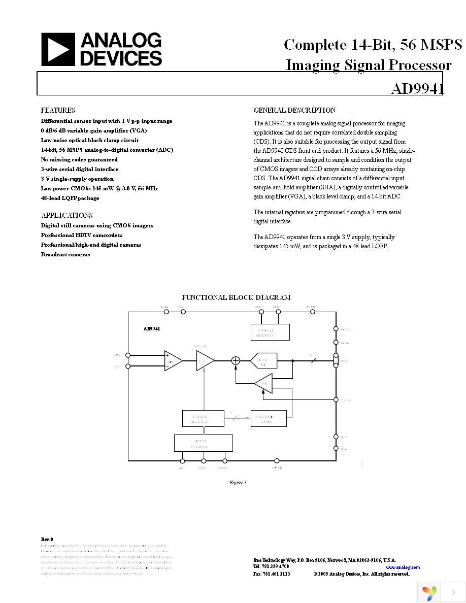 AD9941BSTZRL Page 1