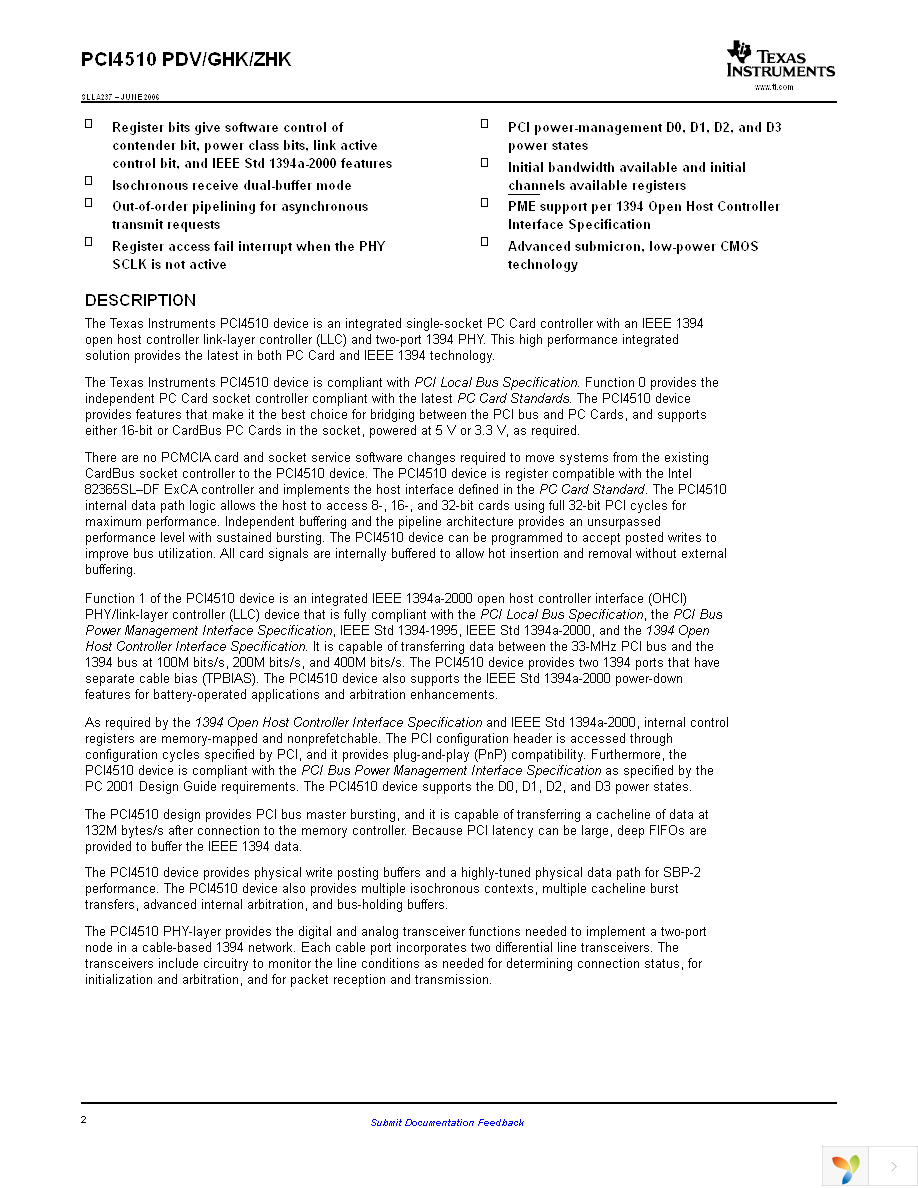 PCI4510GHK Page 2