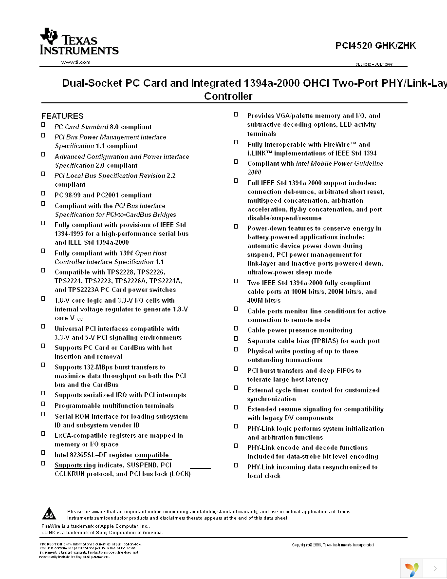 PCI4520GHK Page 1