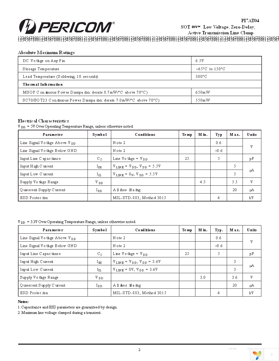 PI7AT04CEX Page 2