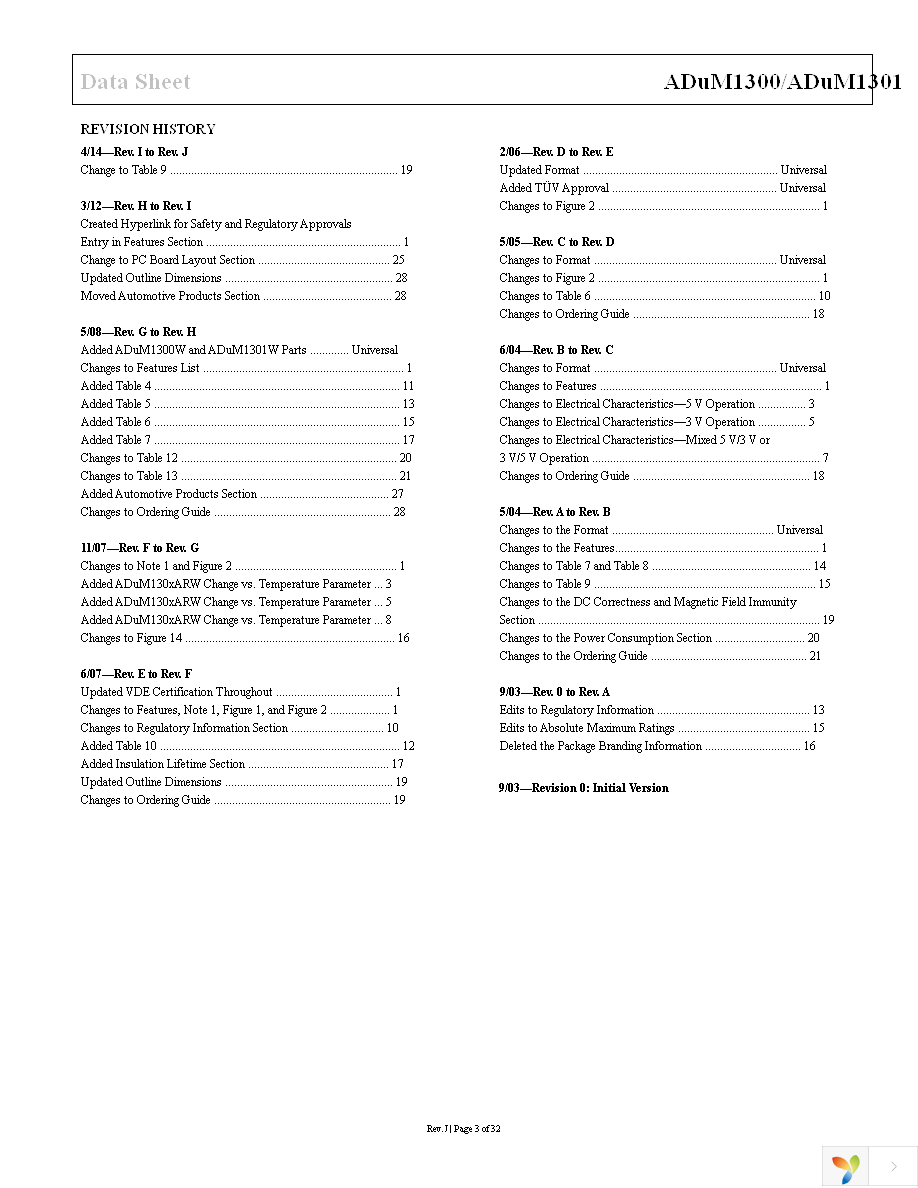 ADUM1300ARWZ-RL Page 3