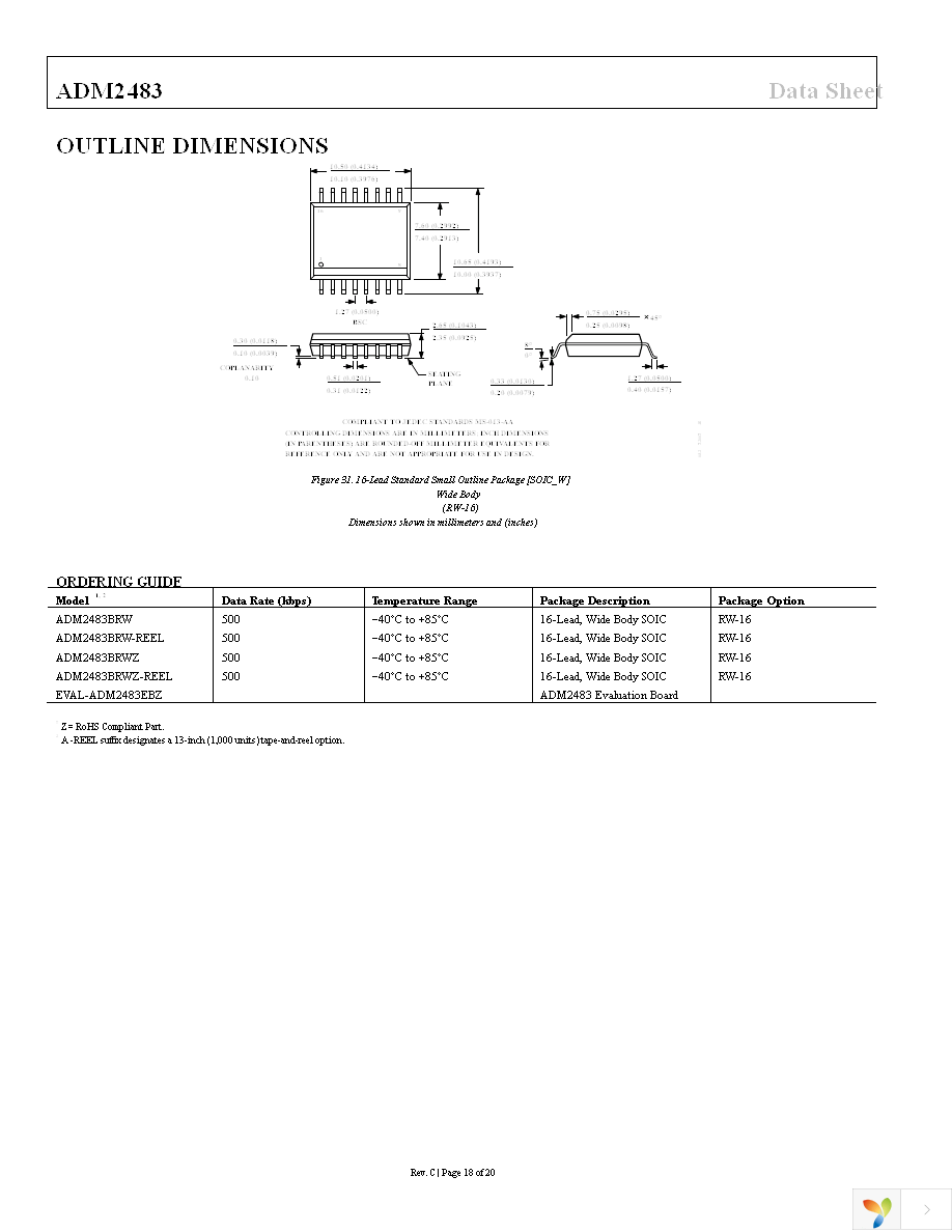 ADM2483BRWZ-REEL Page 18