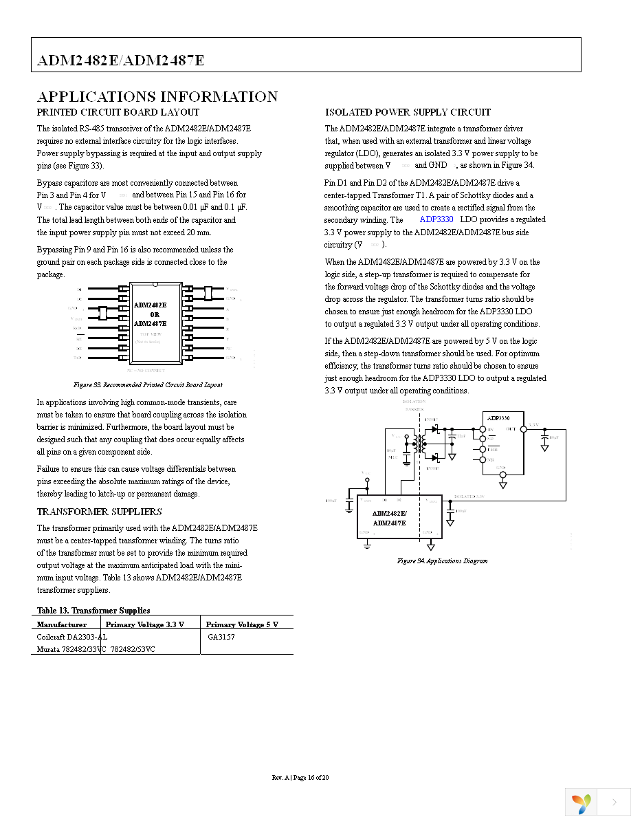 ADM2487EBRWZ-REEL7 Page 16