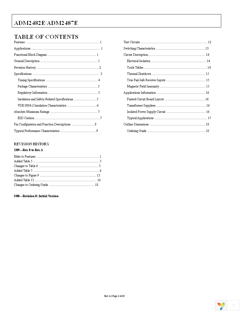 ADM2487EBRWZ-REEL7 Page 2