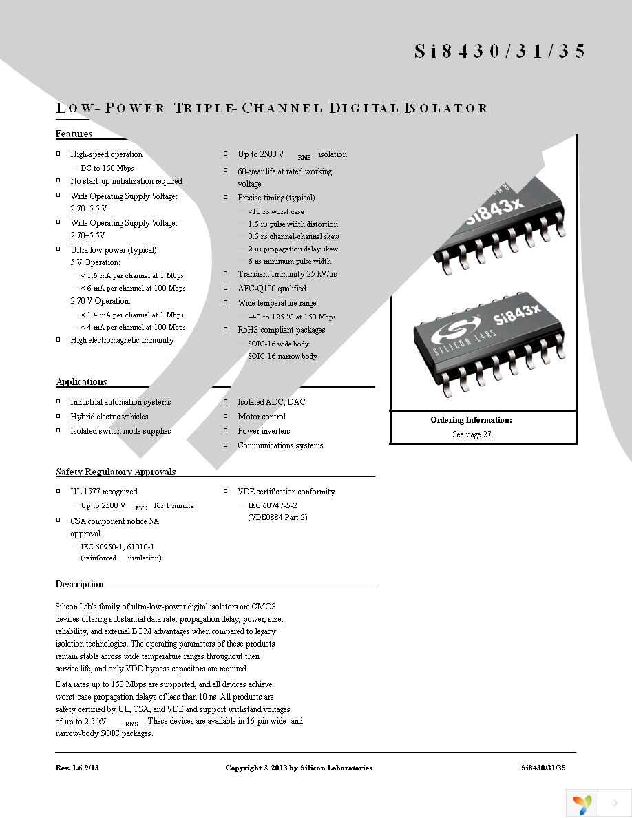 SI8431AB-D-IS Page 1