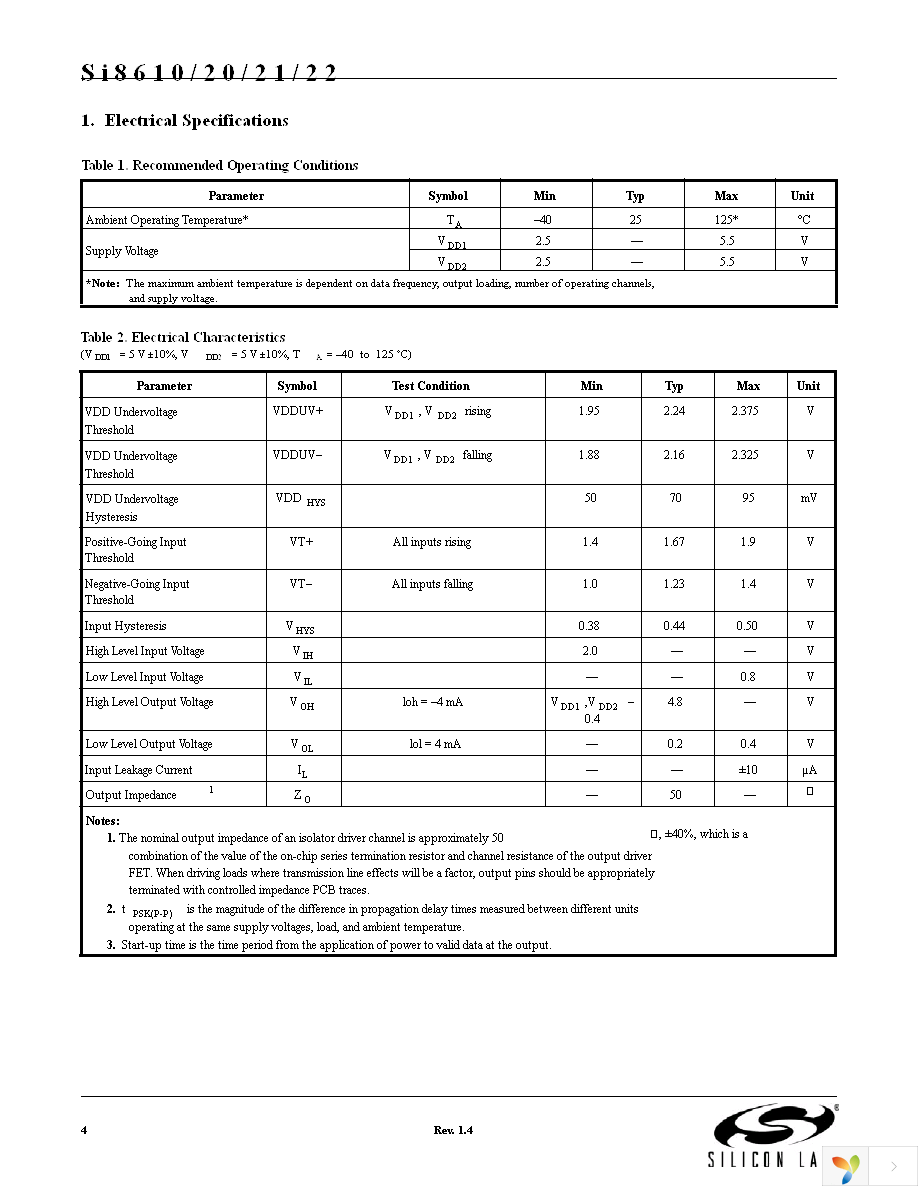 SI8621BB-B-IS Page 4