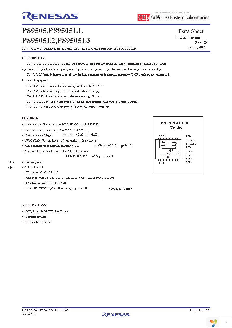 PS9505L3-E3-AX Page 1