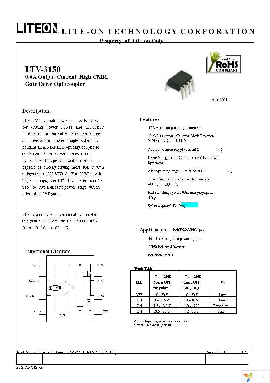 LTV-3150S-TA1 Page 1