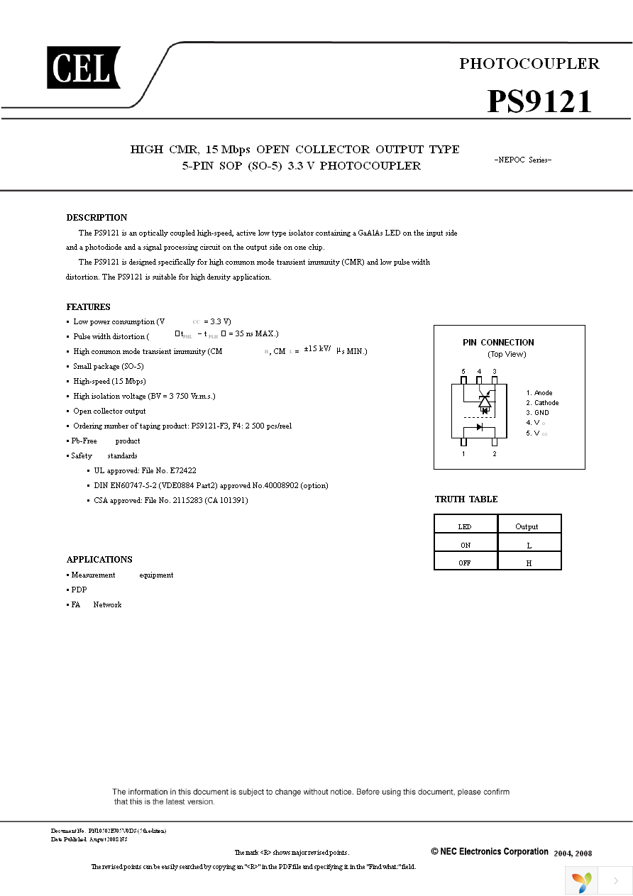 PS9121-F3-AX Page 1