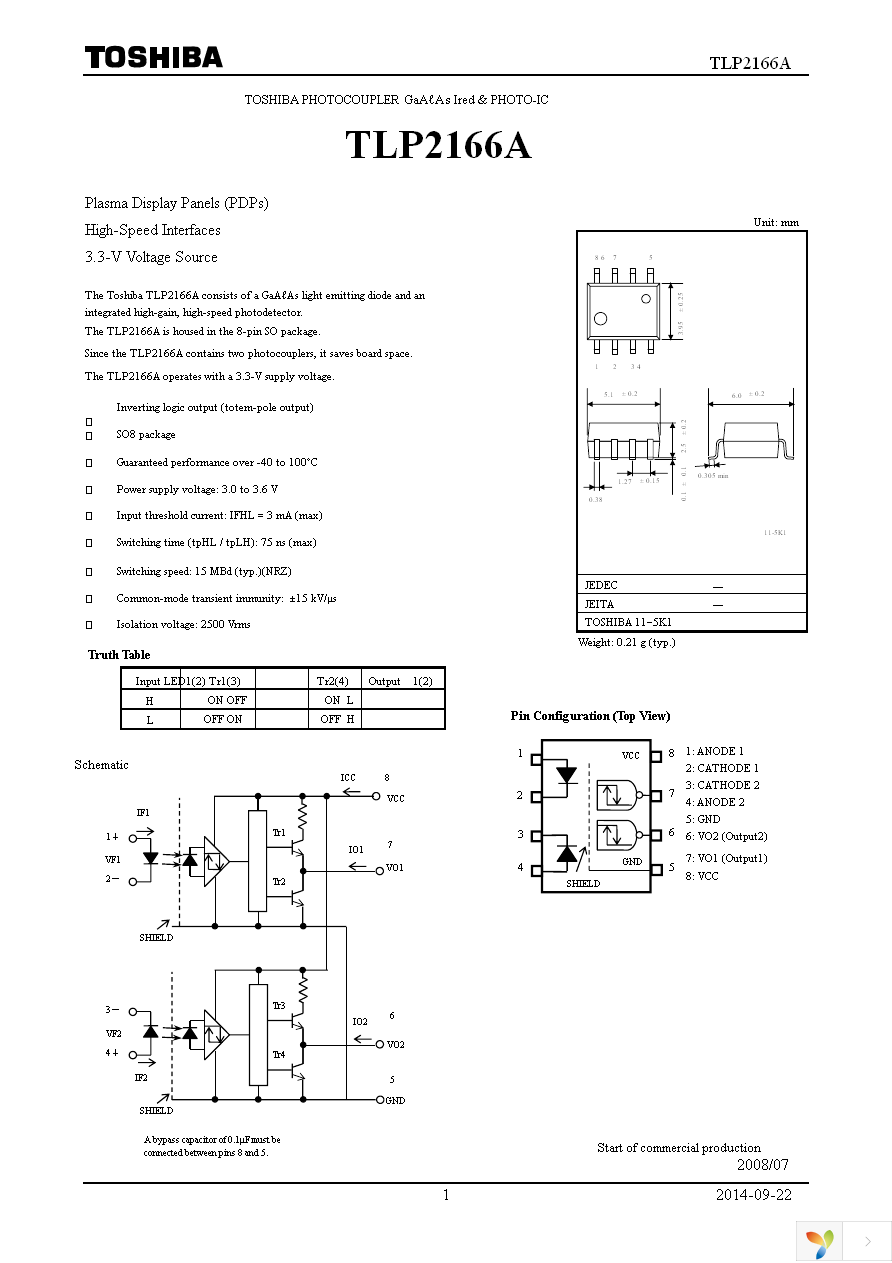 TLP2166A(F) Page 1