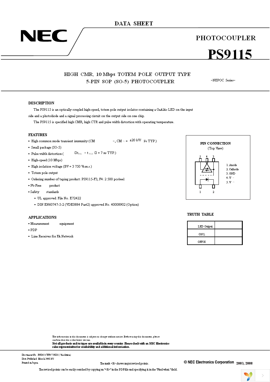 PS9115-F3-A Page 1