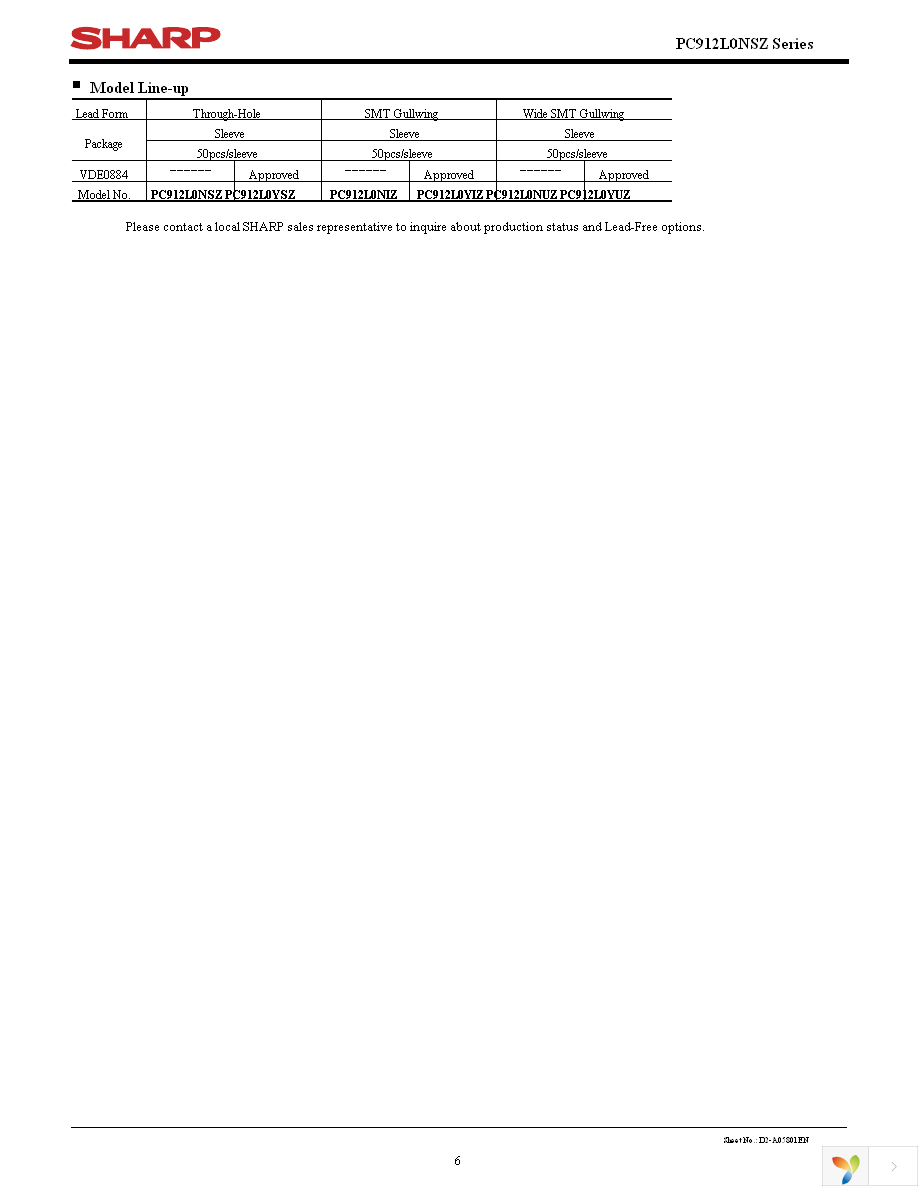 PC912L0NSZ Page 6