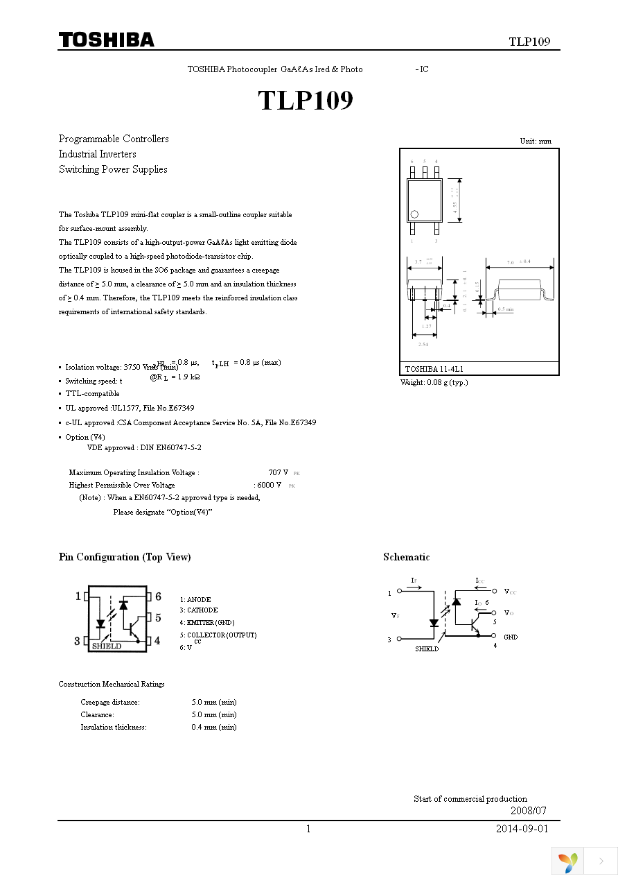 TLP109(TPR,E) Page 1